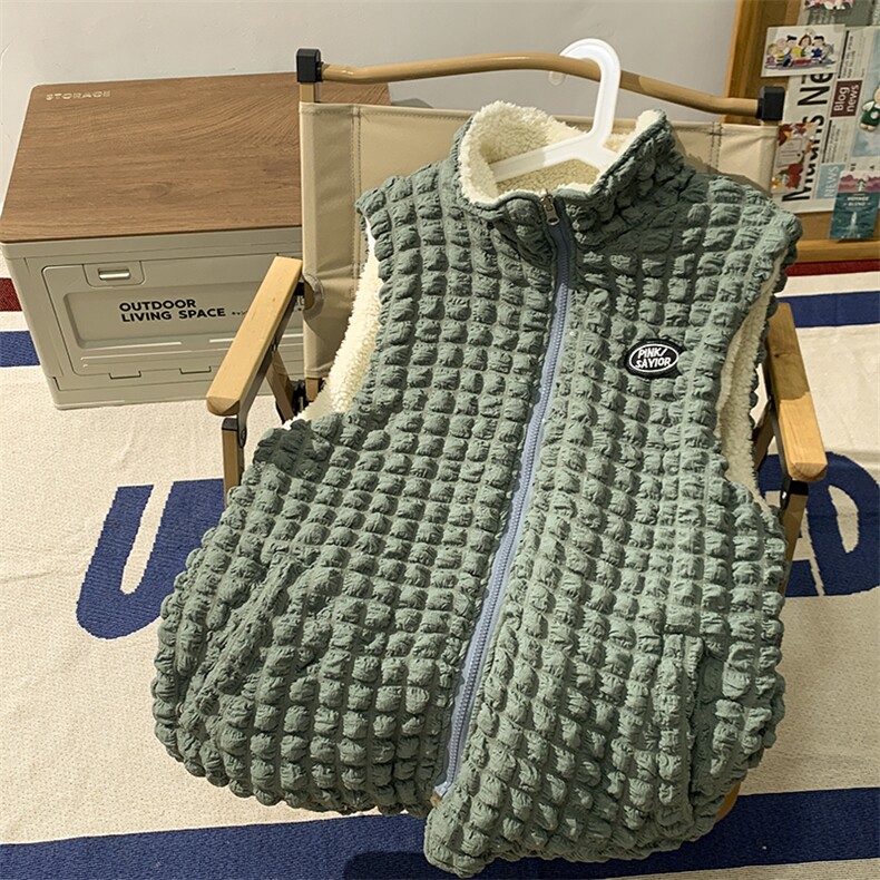 秋冬双面穿马甲加厚棉衣羊羔绒外套港风夹克1016-1MJ015P68K89,男装夹克,星座1016-1（原电商B408-1）