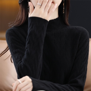 自带领羊毛衫半高领打底衫女2024新款内搭图片