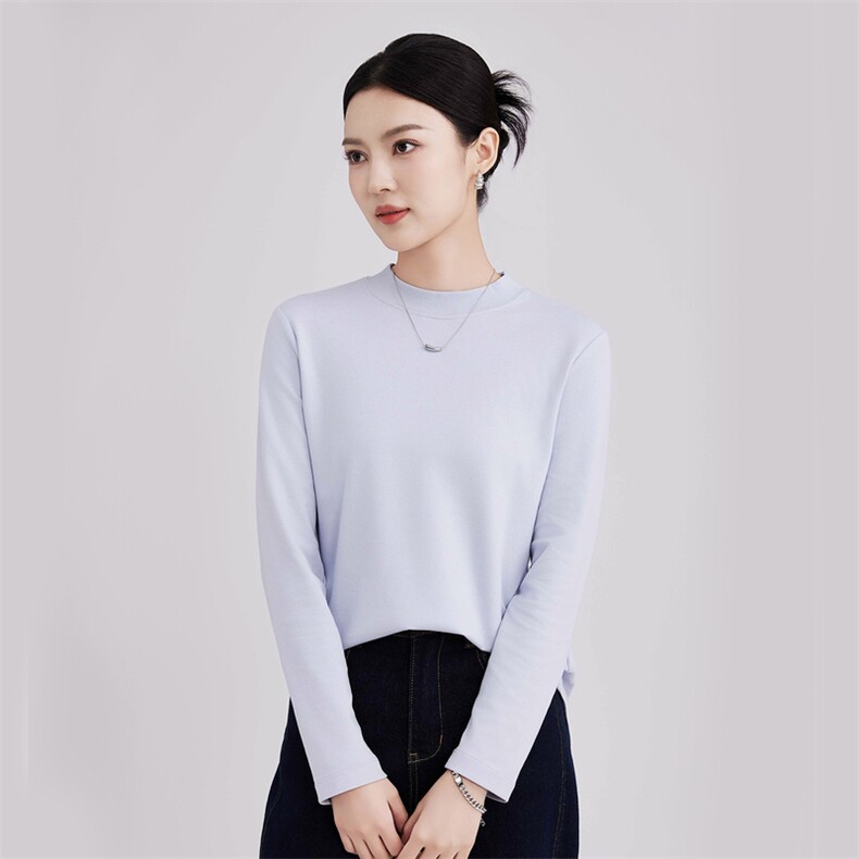 2025年秋季圆领街头常规时尚百搭通勤休闲/淑女,女装T恤,硕诚羊绒