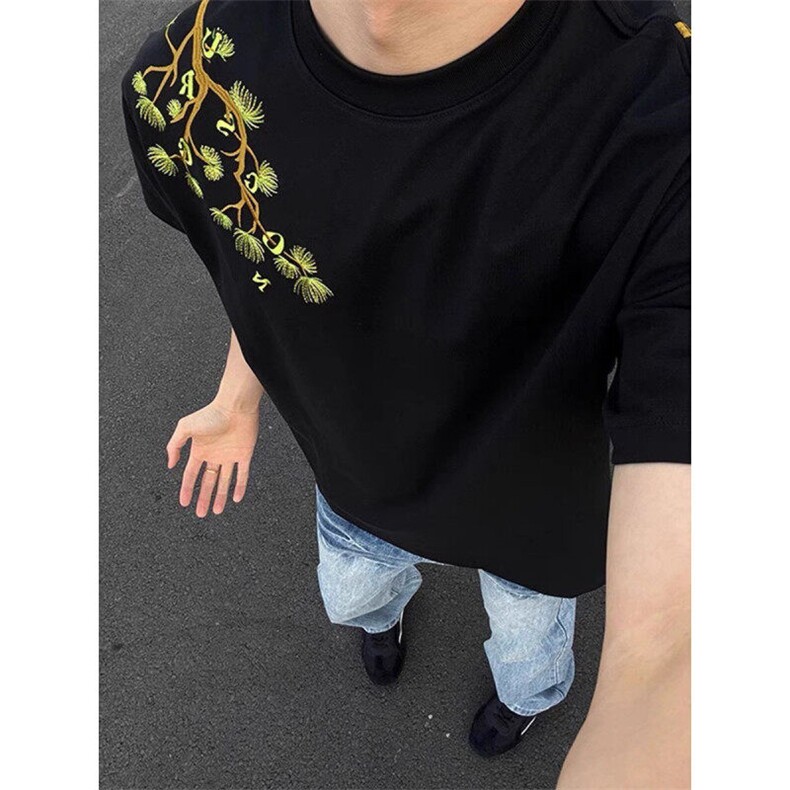 刺绣迎客松纯棉短袖ZX0177-P35,男装T恤,星座313A(原308A-2)