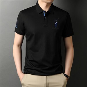 QLM88163男式2023年夏季新款T恤衫男短袖翻领休闲体恤P56图片