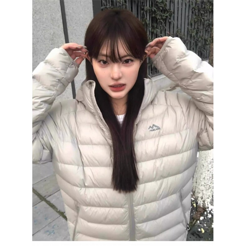 羽绒棉服女2025年新款冬季轻薄小棉袄高级感连帽复古美式加厚外套,男装棉衣,四季星座505
