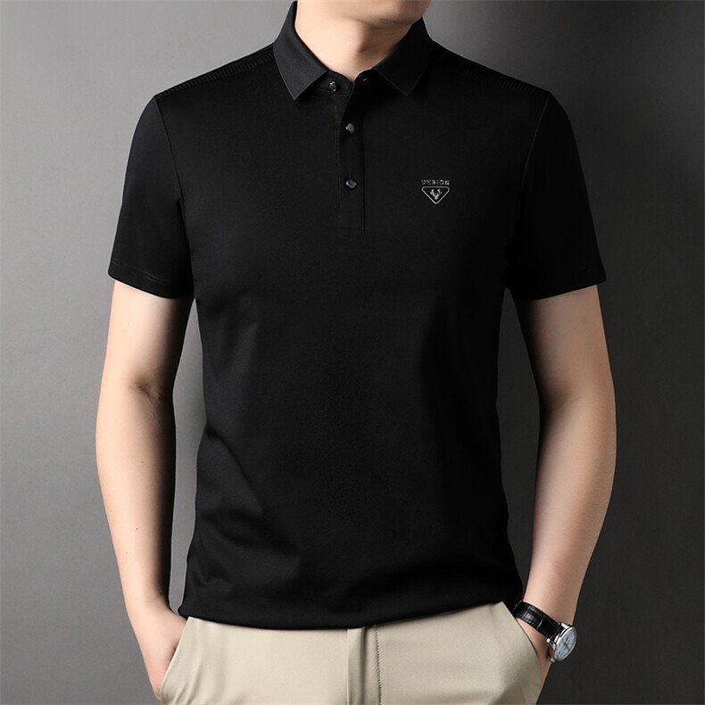 D33790钱塘2020-2夏季新款中青年男士时尚潮流百搭翻领T恤上衣P60图片