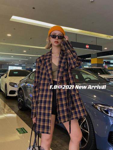 秋装新款，复古风格子西装，三色两码，女装西装，慕容神话