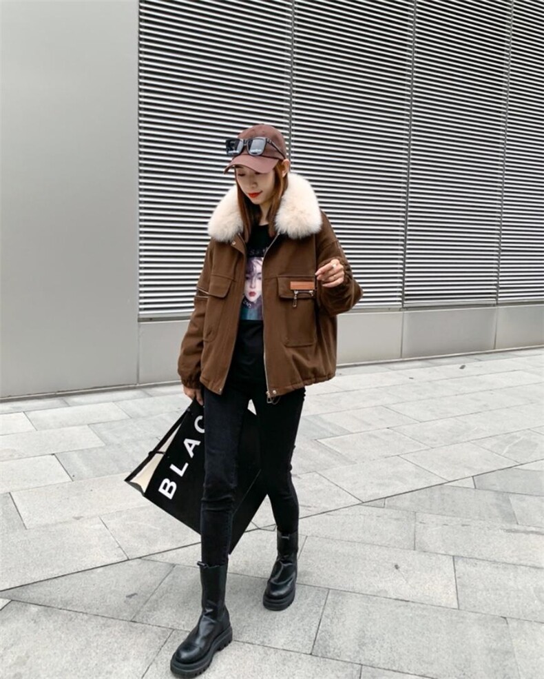 【现货】冬季新款：休闲时尚狐狸大毛领派克服，其它，越野沙丘R