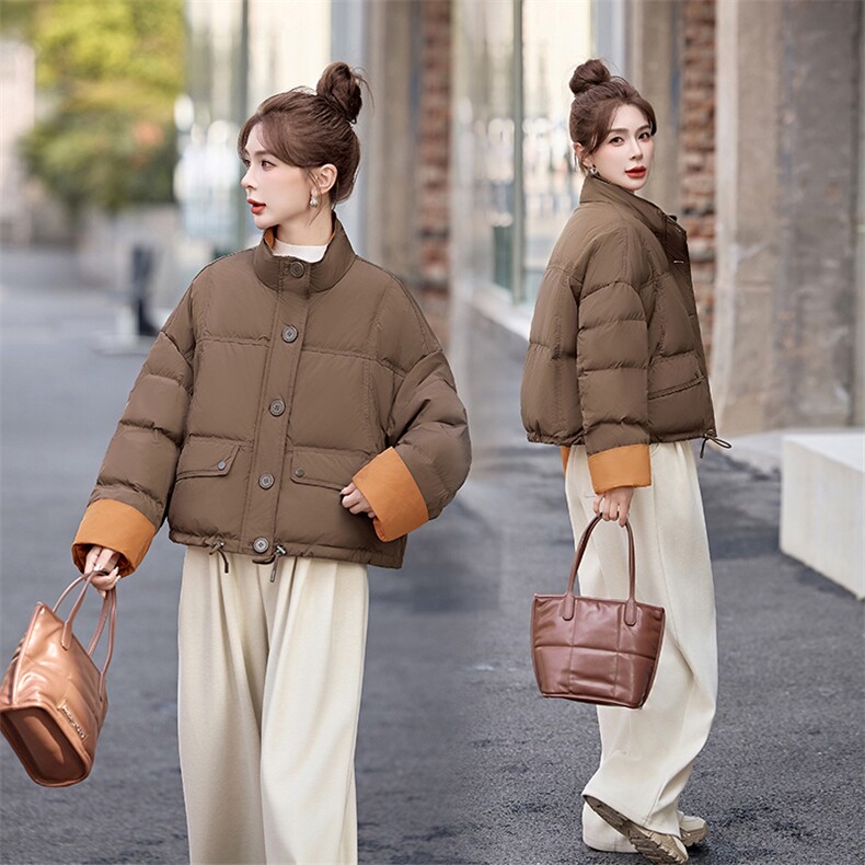 2024年新款时尚高端洋气小个子面包服宽松外套,女装羽绒服,雅佳俏
