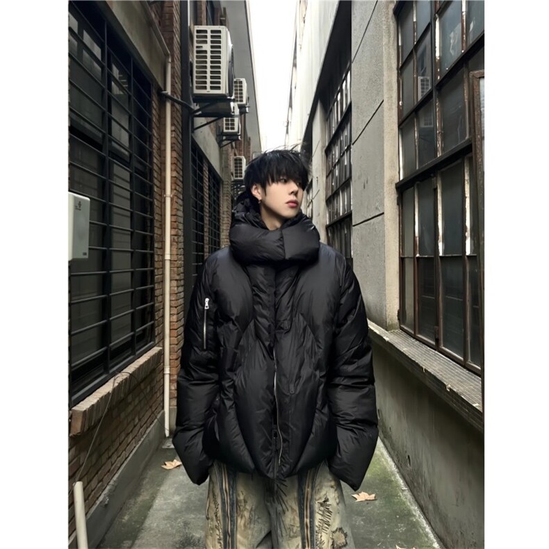 （现货）美式复古连帽棉服cleanfit解构风多拉链棉衣，男装棉衣，星座910A