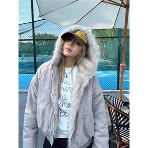 【网图现货】座山雕毛领棉外套男JK79/P115图片