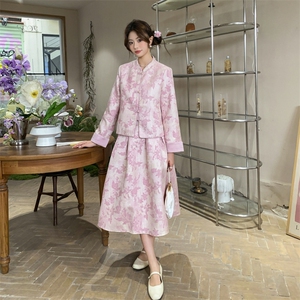2026年春季两件套四季中式纽扣女长袖女装女士精品套装图片