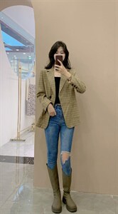 2021秋季格子西装外套,女装西装,嘉乐馨秀(8F)