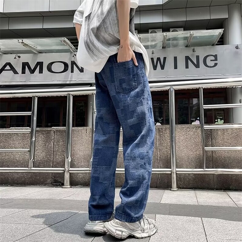 2024美式牛仔裤男款直筒长裤潮NQ12P45,男装牛仔裤,星座1116-2