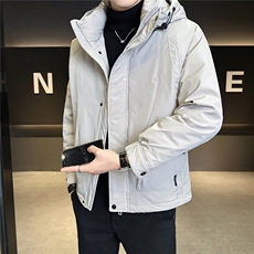 标50绒男士羽绒服冬季2025新款连帽工装外套A313-9912-P215，男装羽绒服，电商A313