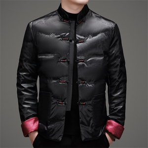 唐装90绒羽绒服男复古盘扣风羽绒服外套中式唐装TR2815-P190图片