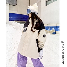 冬款户外连帽情侣防水防风加绒加厚保暖滑雪服外套M35-P125控178，男装棉衣，电商A001