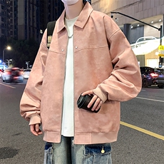 翻领夹克男2024秋新款潮复古宽松休闲外套A436-2377-P90，男装夹克，电商A436