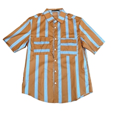 夏季男士条纹短袖衬衫时尚痞帅高级感发型师半袖衬衣潮02778-P35，男装衬衫，电商B267