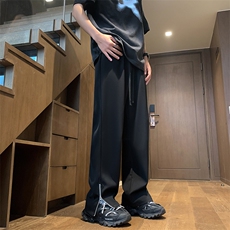 高街直筒松紧腰坠感速干冰丝休闲裤长裤XZ-221-1-K1502-P45，男装休闲裤，星座221-1