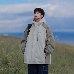 815A-MJ78392-65特秋冬拼接工装服三防冲锋衣外套夹克男模,男装夹克,星座815A