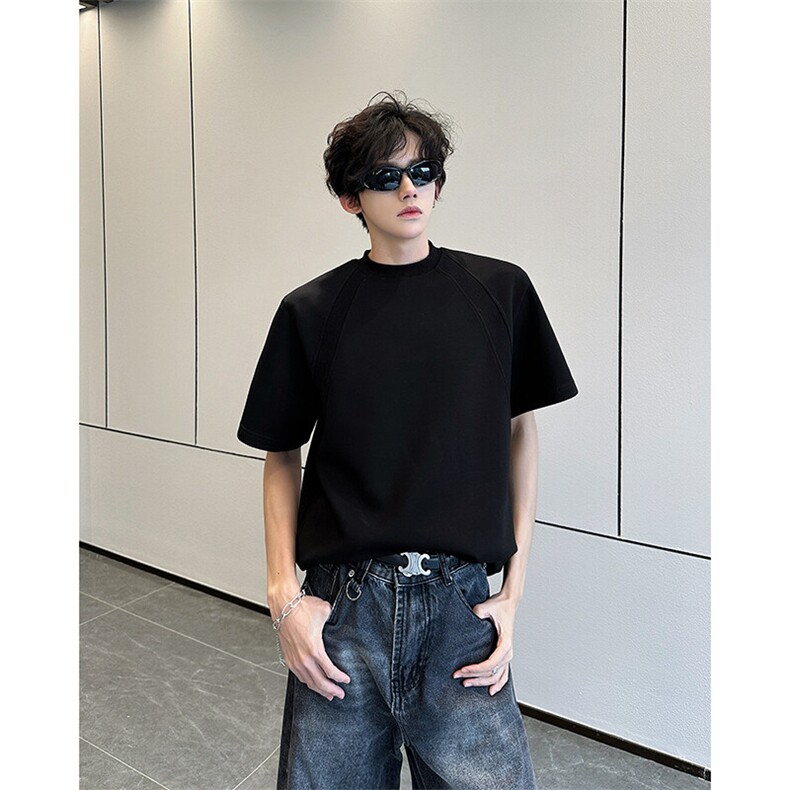 t恤男款夏季短袖cleanfit美式复古百搭上衣服T0581-P35,男装T恤,星座308B-1