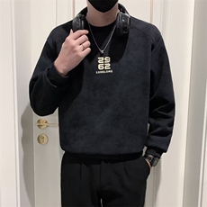 时尚圆领卫衣男士春秋季潮牌宽松休闲上衣2025新款百搭长袖T恤男，男装T恤，星座506A