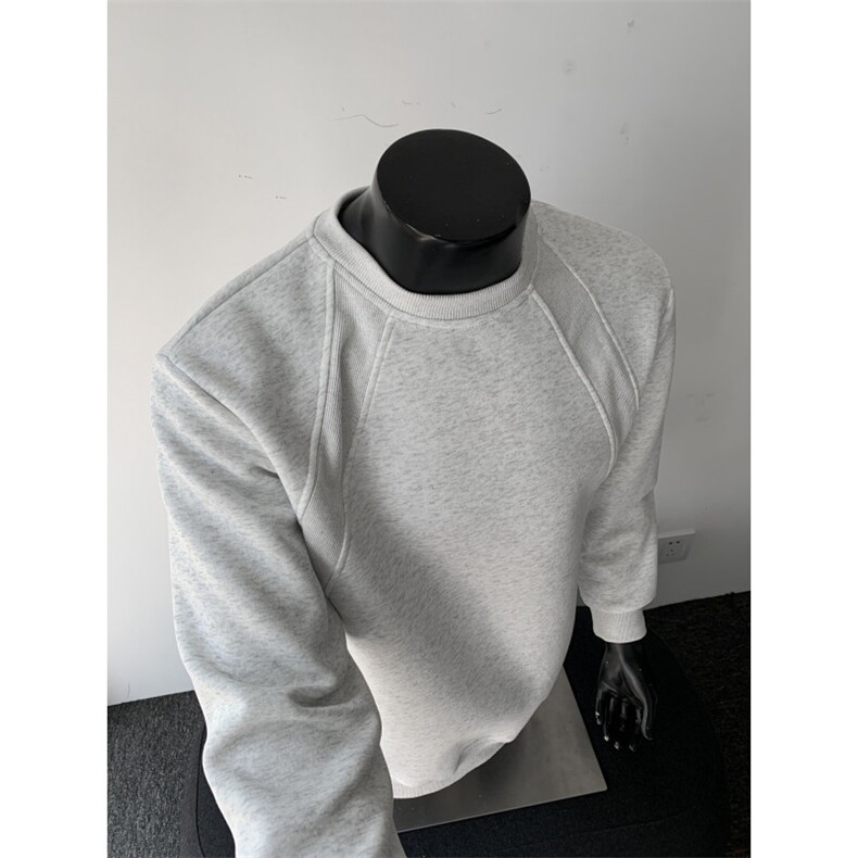 WY805-尺码M-3XL-特P26-美式解构拼接长袖打底衫宽松休闲上衣,男装T恤,星座1811B