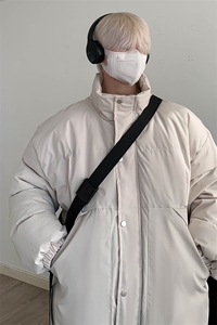 美式高街大口袋立领棉衣外套面包服 109特P95图片