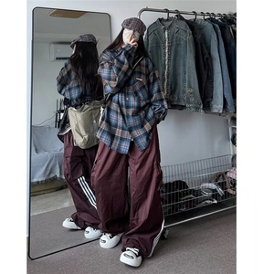 衬衫男女高级感痞帅春秋季美式复古外套小众情侣长袖衬衣CS333图片