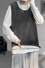 8XL-M德绒羊羔绒背心男加绒加厚保暖内搭坎肩马甲打底衫BR001P30，男装背心/马甲，电商B312