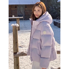 短款泡芙羽绒服女冬季小个子2025年新款超好看加厚保暖棉服连帽，男装羽绒服，星座506A