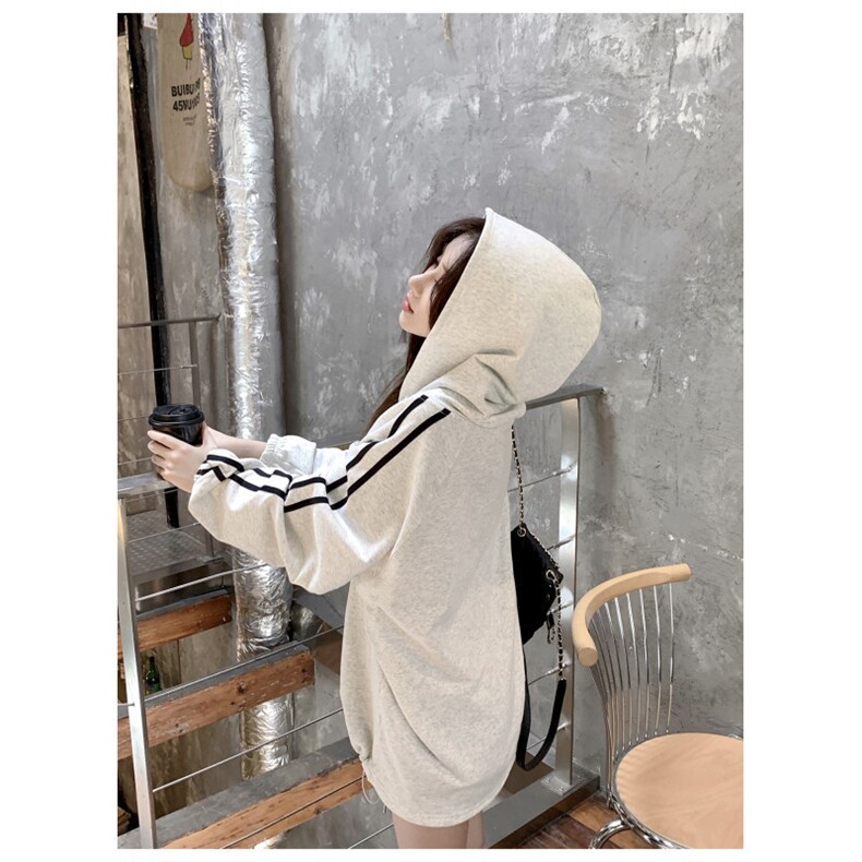 5559-P45韩版三条杠撞色宽松oversize插肩休闲卫衣,女装卫衣/绒衫,星座617A-2
