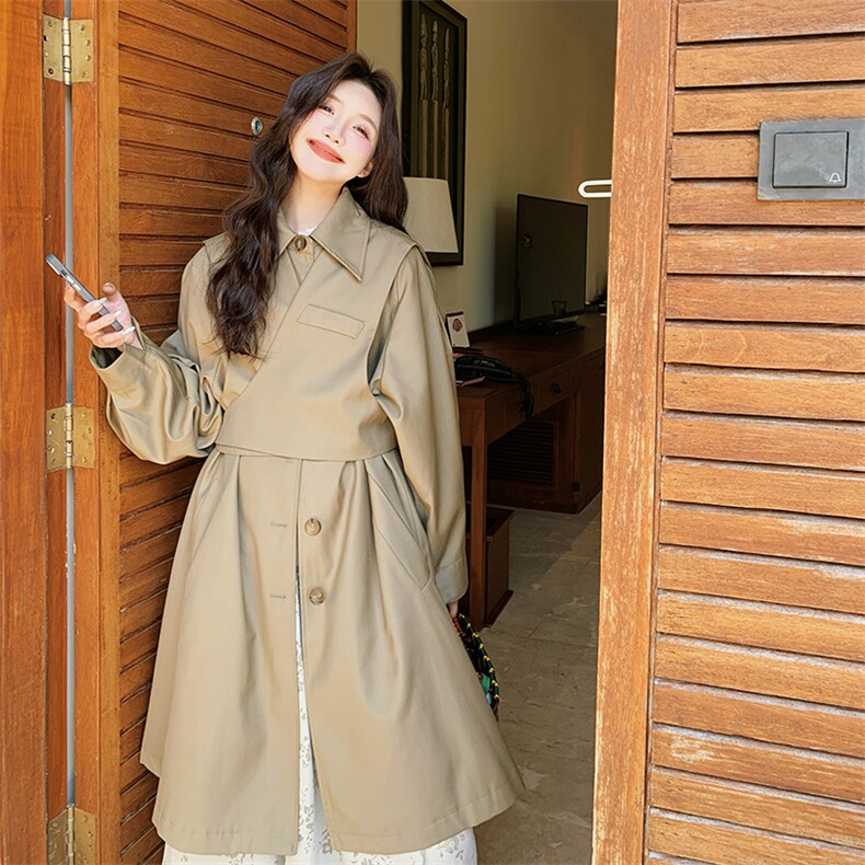 【现货】24早秋新品披肩两件套韩版风衣2401-P195-K255图片