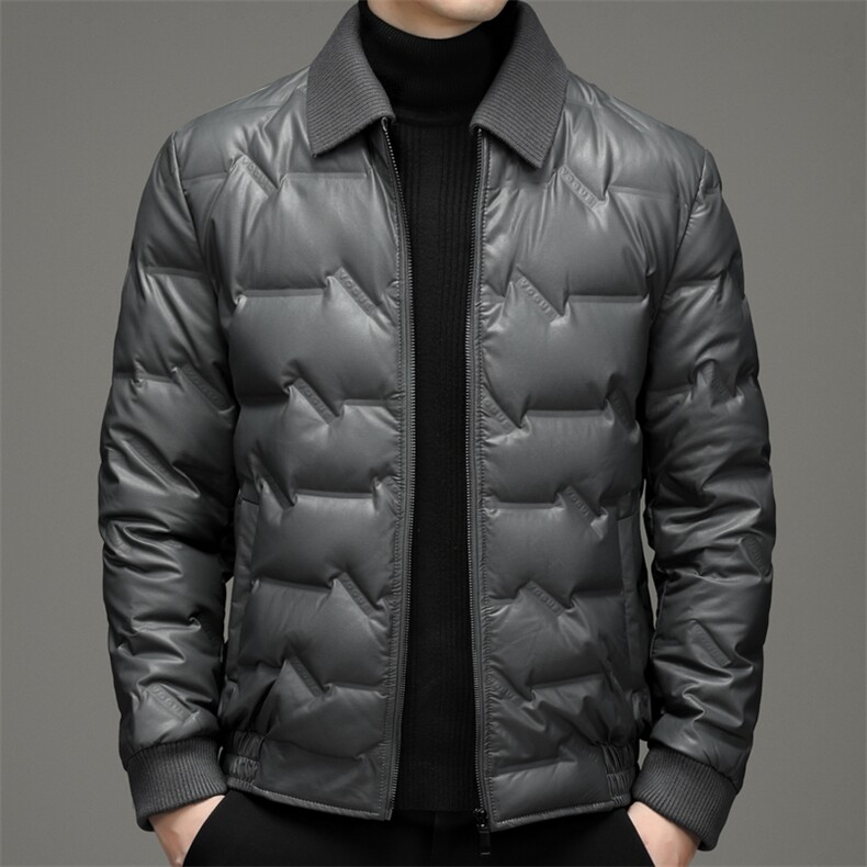 中年男翻领羽绒服男冬季爸爸冬装休闲款外套上衣YL8820102-P270,男装羽绒服,电商B212（原钱塘6029）