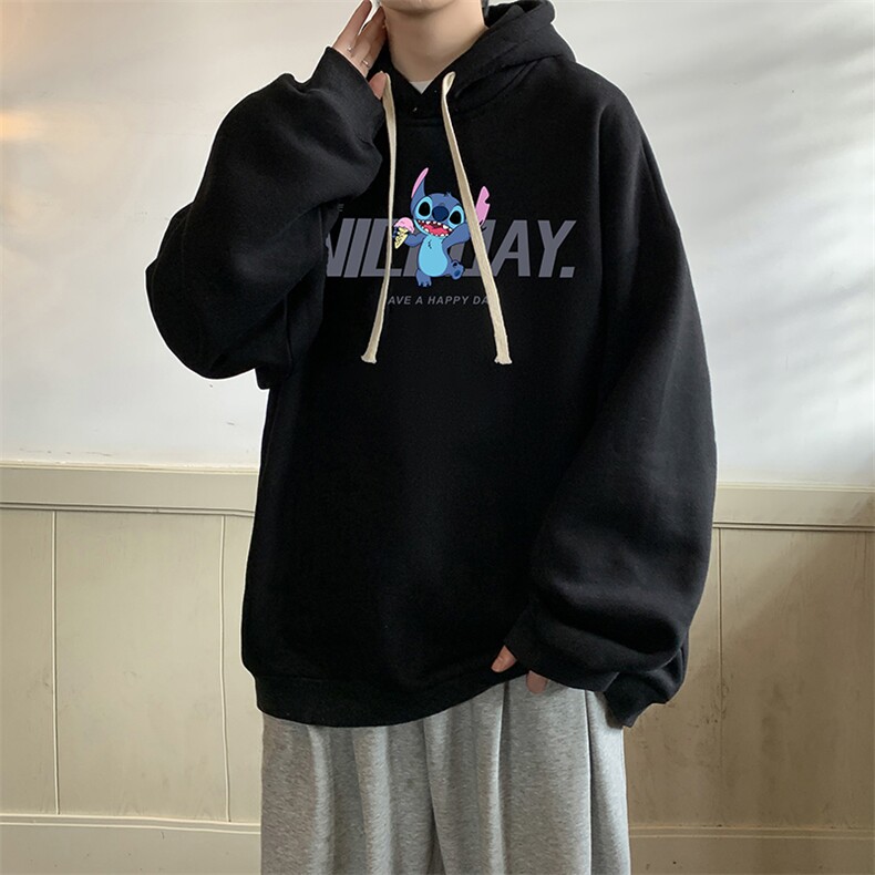 纯棉连帽卫衣男大码运动帽衫宽松薄WY2173-P35加绒款-P40,男装卫衣,电商A040