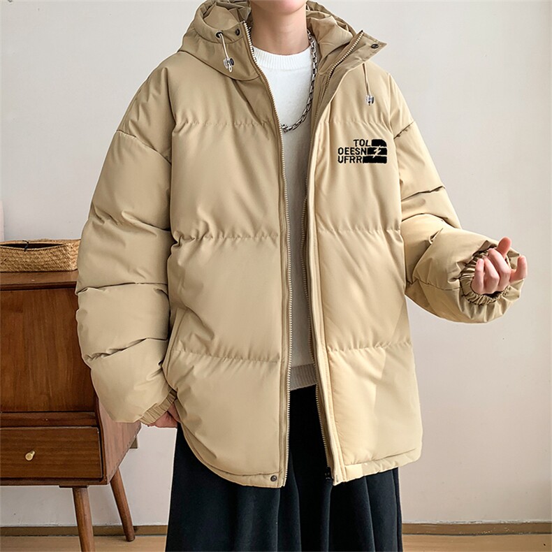 棉衣男冬新款港风宽松连帽面包服羽绒棉学生棉服MF300-P69(现货图片