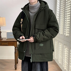 冬上新加棉加厚宽松棉服港风连帽棉衣外套男女 8318-P130控价178图片