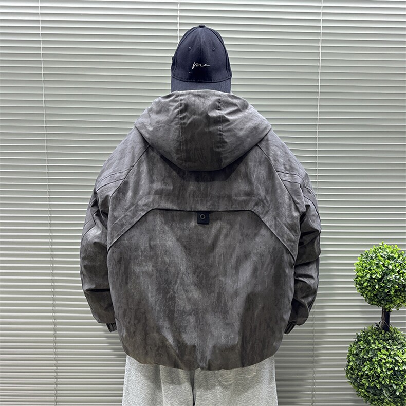 2025新标90白鸭绒纹理印花加厚派克男连帽羽绒服外套356-P360,男装羽绒服,钱塘708(原3018)