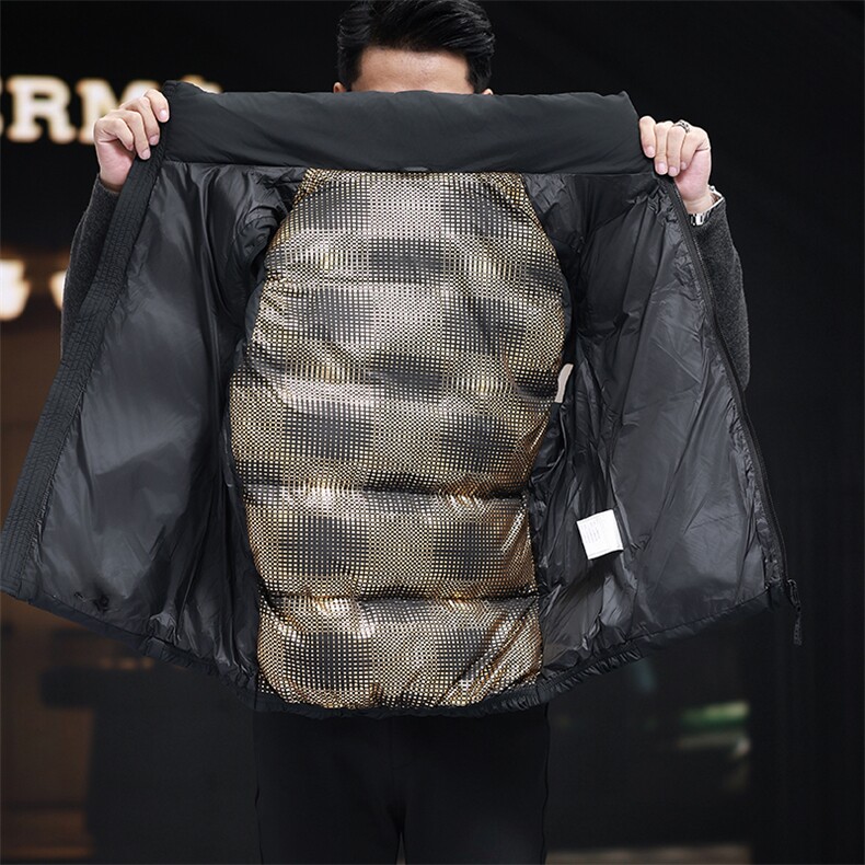 冬季羽绒马甲男外套2026年新款高端连帽保暖羽绒服潮服马夹,男装羽绒服,钱塘6003（原4033）