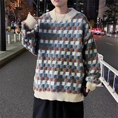 复古毛衣慵懒风日系男oversize羊羔绒针织衫秋冬内搭打底衫M116，男装针织衫/毛衣，星座1116A-1（原606A）