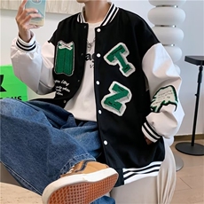 2025秋季棒球服男ins潮牌春秋美式时尚高街外套百搭情侣款夹克，男装夹克，星座1210-1
