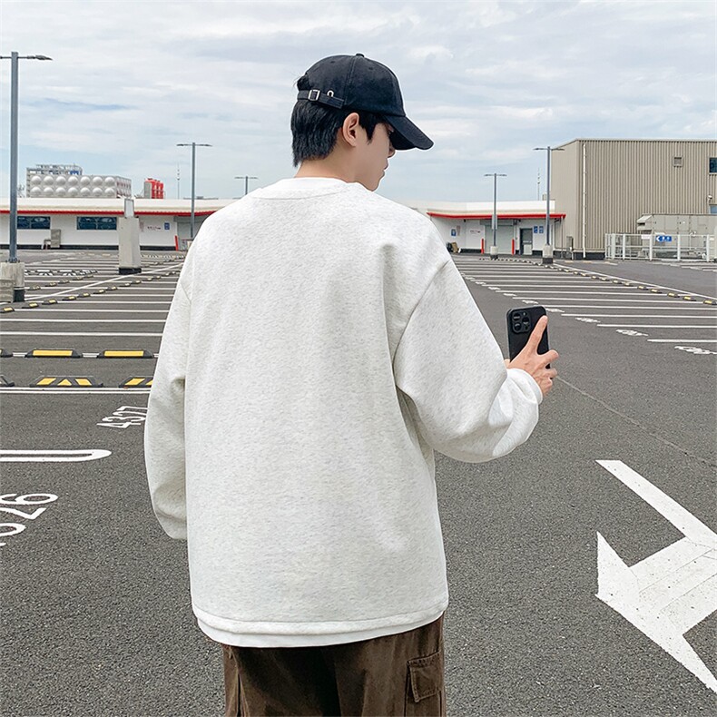 潮流假两件卫衣潮牌宽松休闲上衣A161-WY5503-P40,男装卫衣,电商A161
