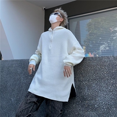 秋季半开衫毛衣男日系复古休闲潮牌美式保暖学生韩系针织衫，男装针织衫/毛衣，星座716-3