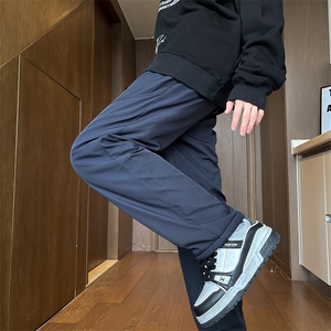 8XL-M羊羔毛加绒加厚棉裤男冬季宽松大码保暖裤子KZ013P50加绒60图片
