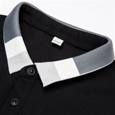 撞色短袖T恤男薄款翻领刺绣POLO衫夏季新款男士休闲百搭体恤衫图片