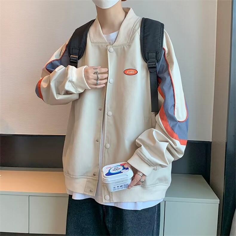 2023秋高街棒球服男ins潮牌嘻哈港风潮流学生休闲外套JK011-P60,男装夹克,星座308B-1