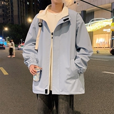 新款宽松两面穿二开夹克男撞色立领上衣外套DSA157B-JK7908-特P70，男装夹克，电商A157B