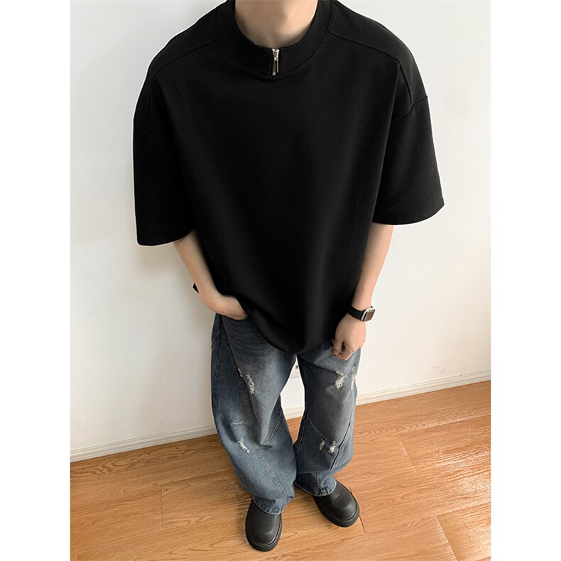 高品质立领夏季新款男装纯棉时尚短袖T恤半袖XZ212-QXS127-P39,男装T恤,星座212