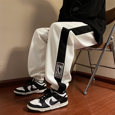 华夫格男士潮牌休闲裤男款秋冬季束脚卫裤A068-FJK17-TP35加绒45，男装休闲裤，电商A068