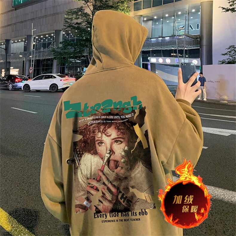直播品质500克重磅美式做旧水洗卫衣SL1519-常规特P55加绒特P65,男装卫衣,电商A486