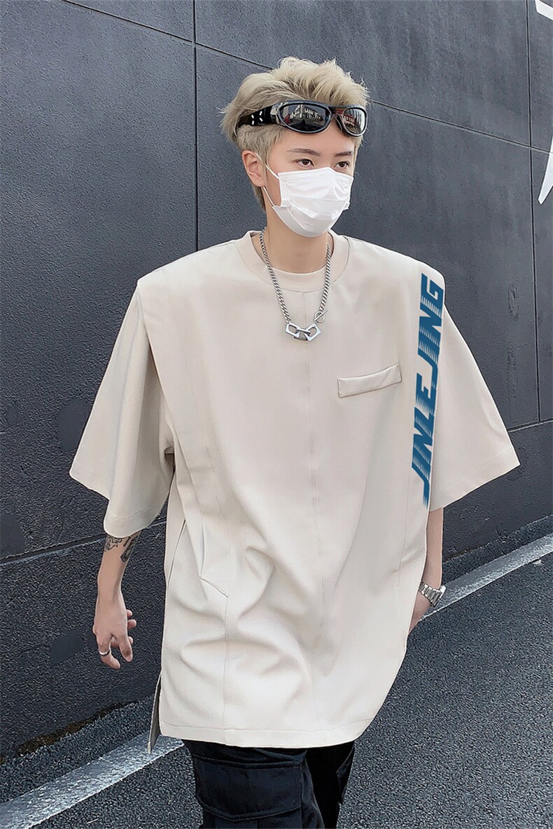 男装印花短袖t恤抗皱潮牌假两件上衣男生体恤XZ514-2-202447-P58,男装T恤,星座514-2(原B239)