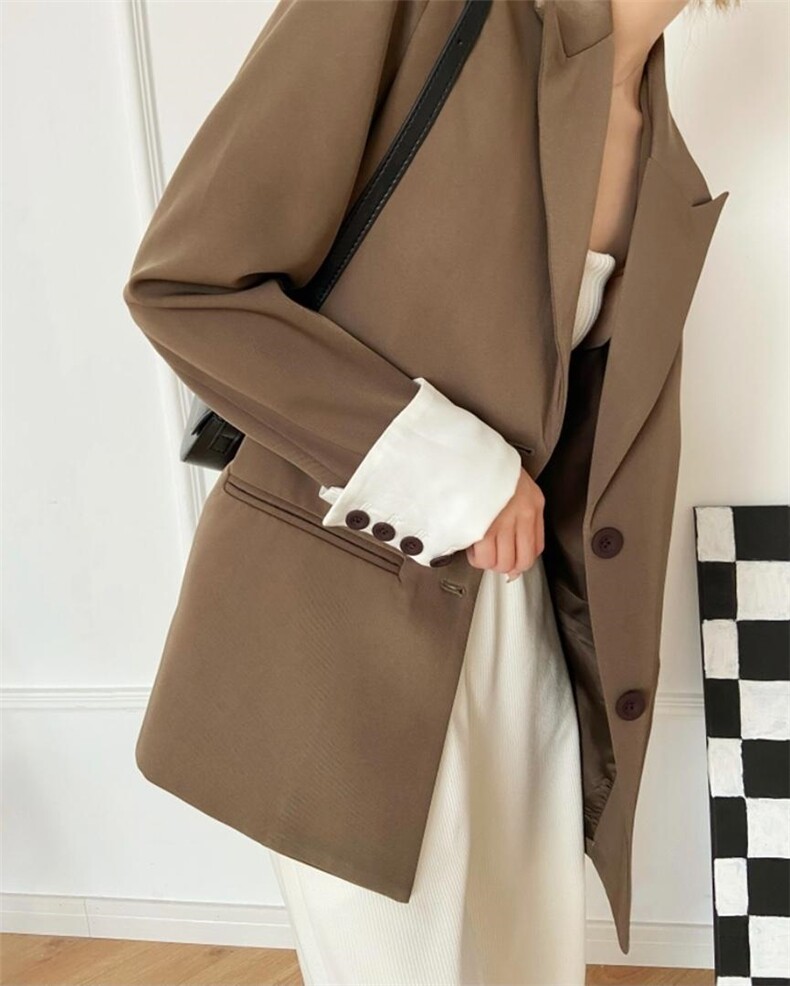 【现货】秋季新品，拼色西装，女装西装，F/TU